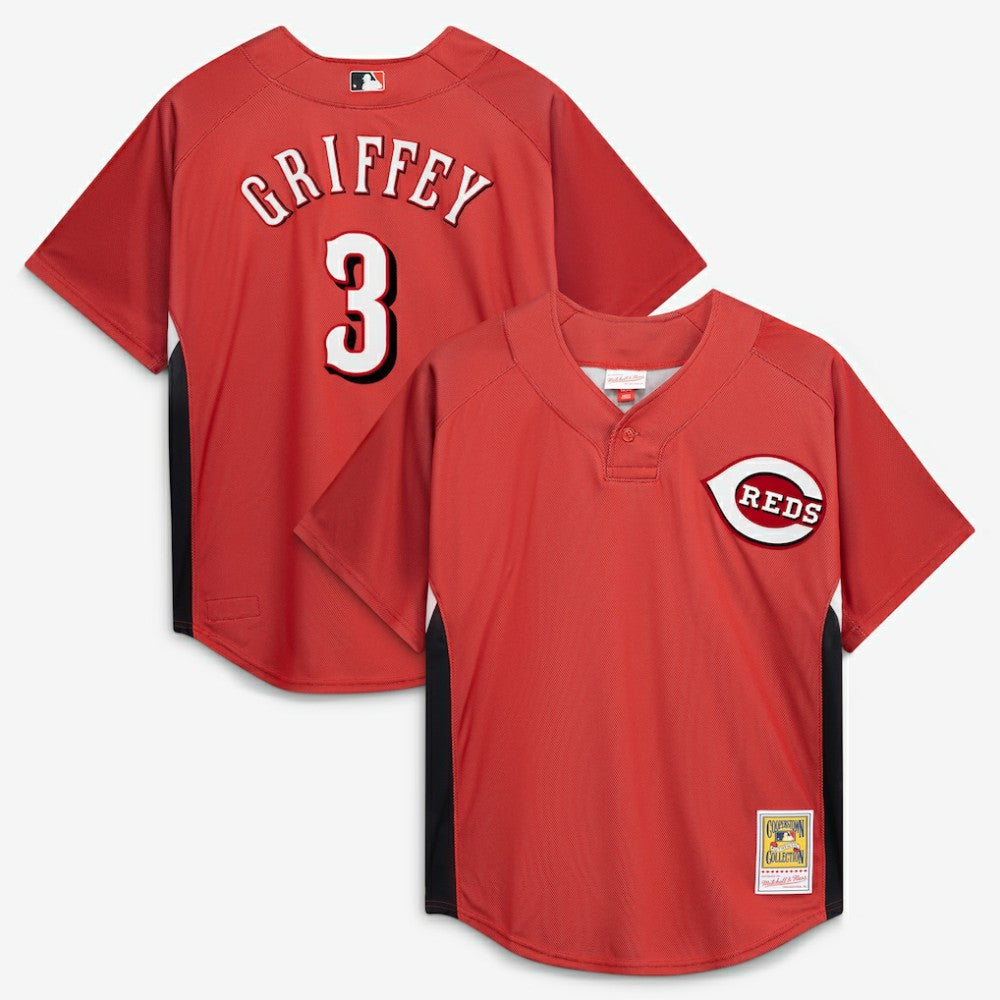 Ken Griffey Jr. Cincinnati Reds Mitchell & Ness Authentic Batting Practice Jersey - MLB Jerseys