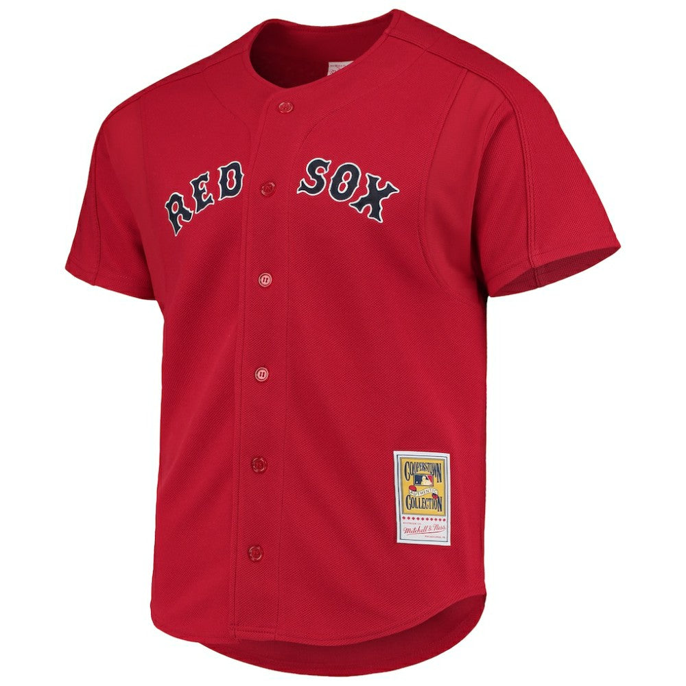 David Ortiz Boston Red Sox Mitchell & Ness Cooperstown Collection Mesh Batting Practice Button-Up Jersey - MLB Jerseys