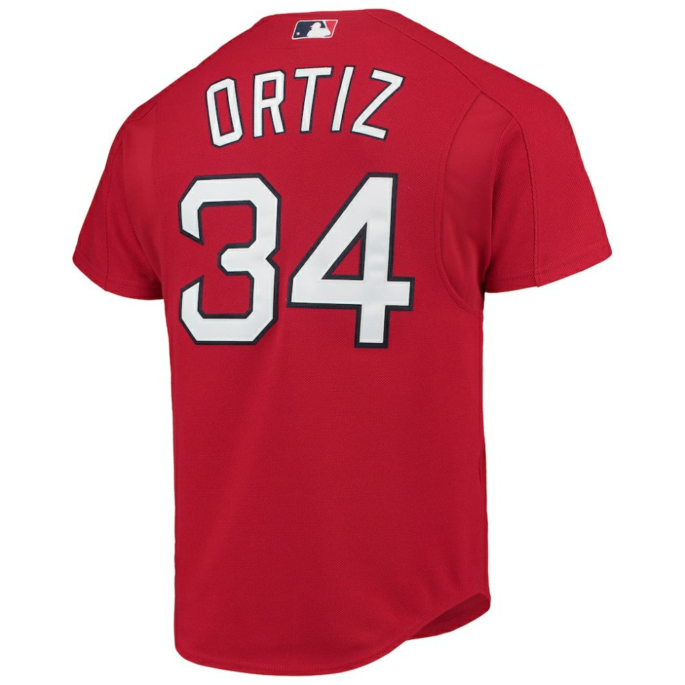 David Ortiz Boston Red Sox Mitchell & Ness Cooperstown Collection Mesh Batting Practice Button-Up Jersey - MLB Jerseys