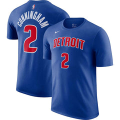 Blue Cade Cunningham Detroit Pistons Icon 2022/23 Name & Number T-Shirt sale | NBA