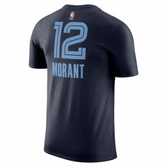 Navy Ja Morant Memphis Grizzlies Icon 2022/23 Name & Number T-Shirt | NBA
