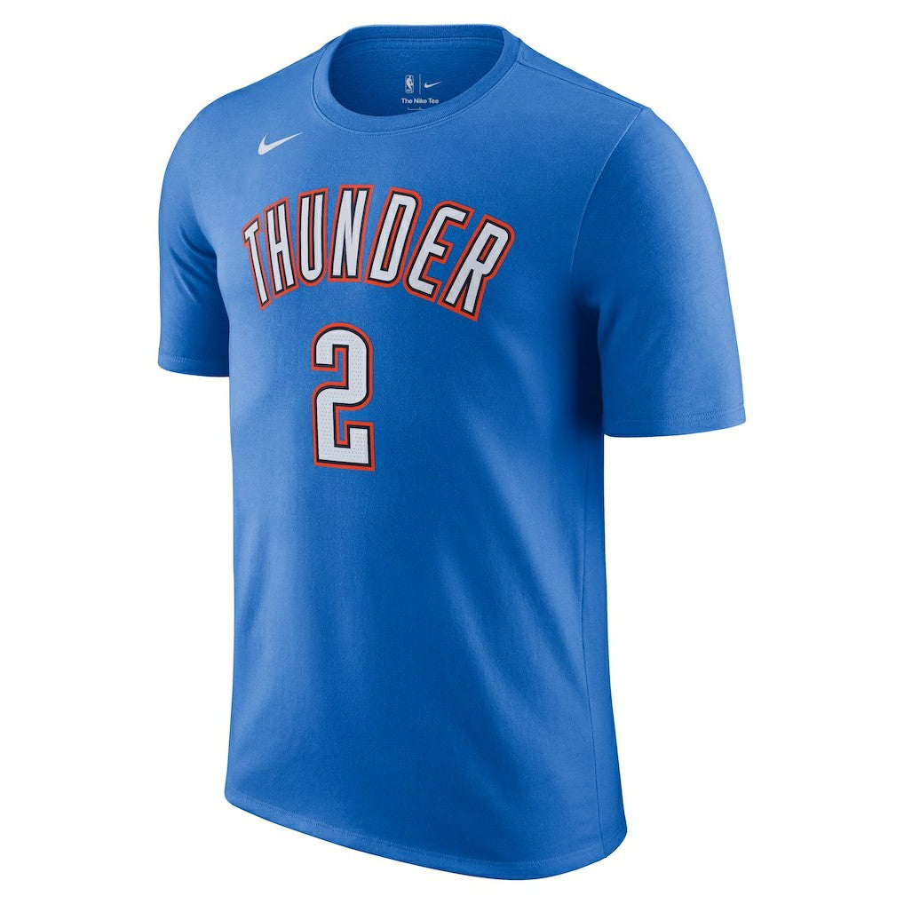 Blue Shai Gilgeous-Alexander Oklahoma City Thunder Icon 2022/23 Name & Number T-Shirt | NBA
