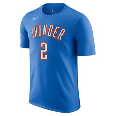 Blue Shai Gilgeous-Alexander Oklahoma City Thunder Icon 2022/23 Name & Number T-Shirt | NBA