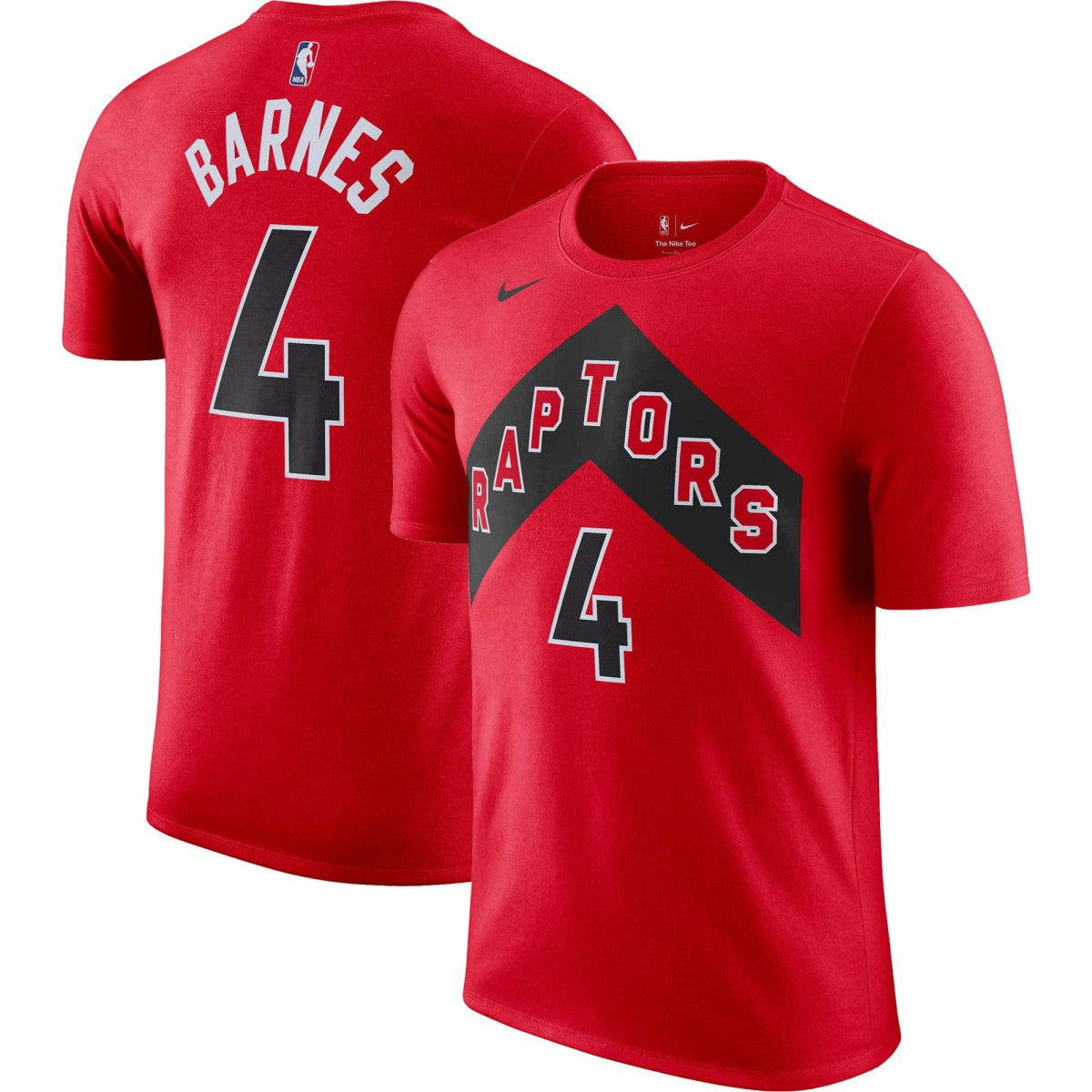 Red Scottie Barnes Toronto Raptors Icon 2022/23 Name & Number T-Shirt | NBA