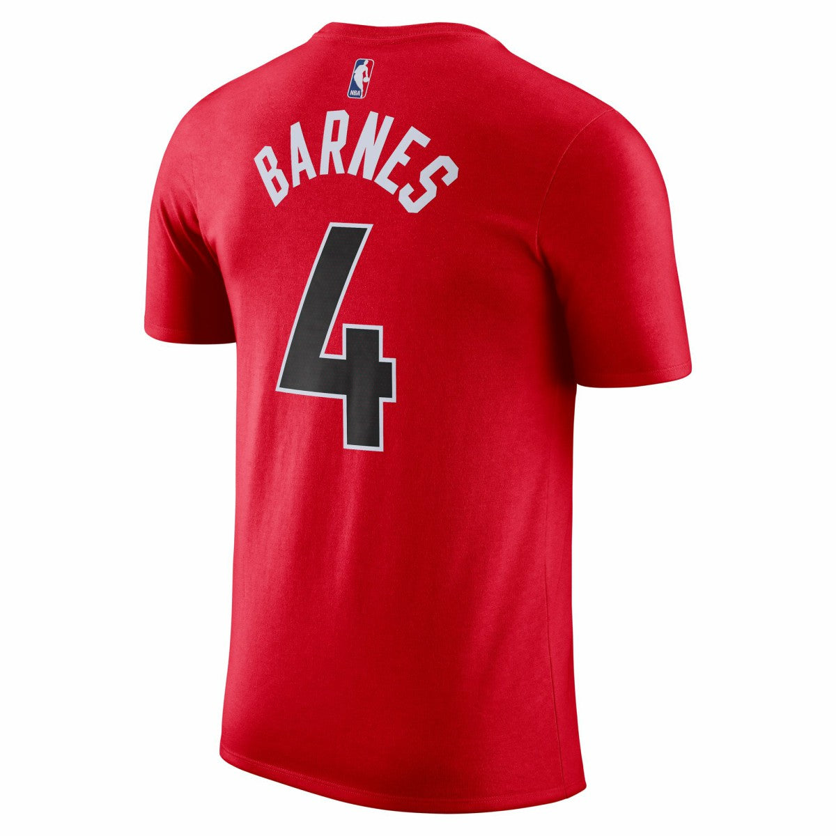 Red Scottie Barnes Toronto Raptors Icon 2022/23 Name & Number T-Shirt | NBA