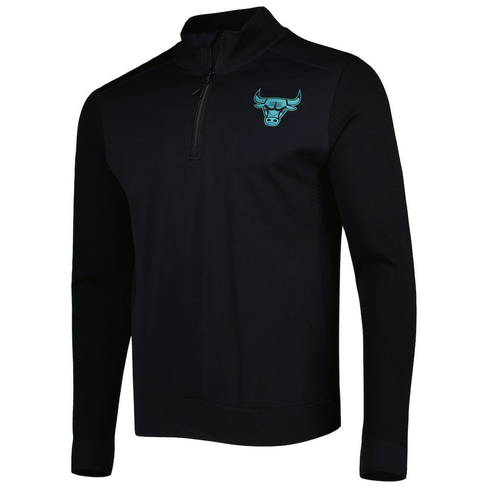 Black Chicago Bulls Levelwear Nano Engineered Knit Fabric Quarter-Zip Jacket | NBA