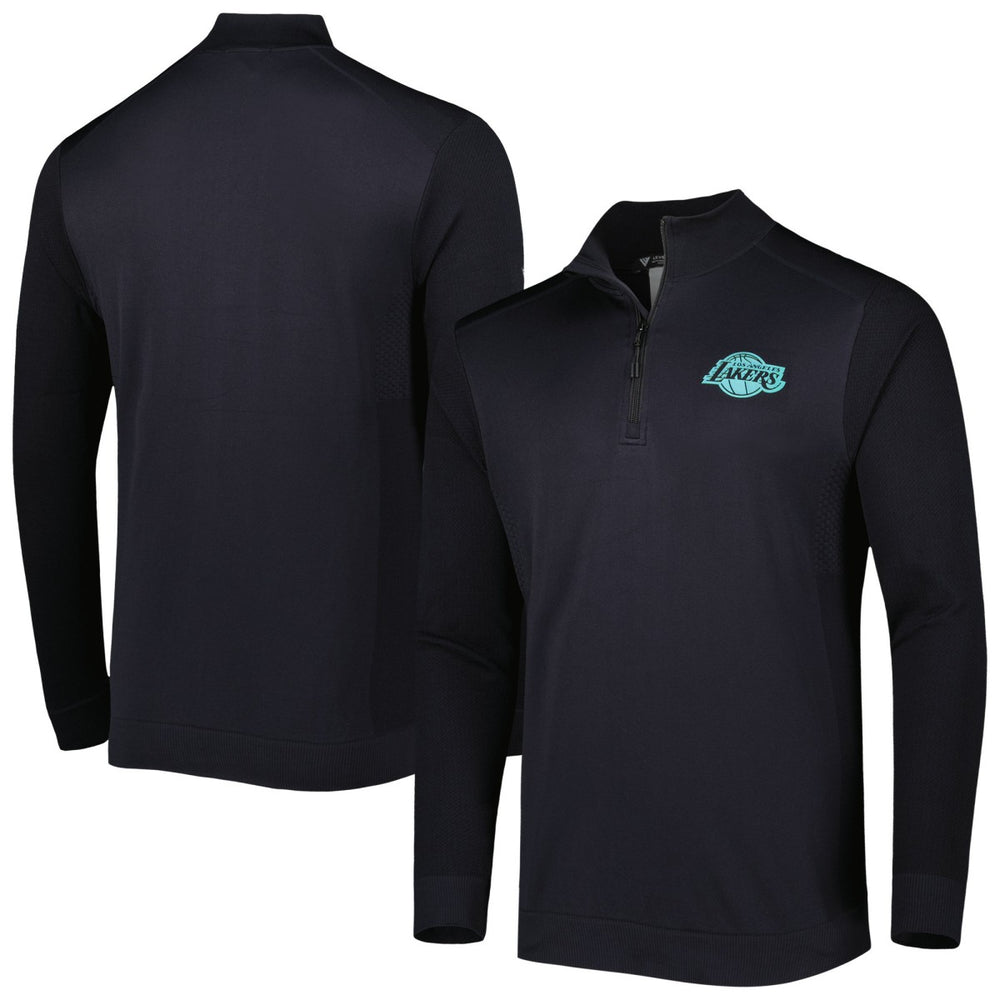 Black Los Angeles Lakers Levelwear Nano Engineered Knit Fabric Quarter-Zip Jacket | NBA