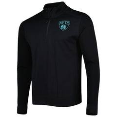Black Brooklyn Nets Levelwear Nano Engineered Knit Fabric Quarter-Zip Jacket | NBA