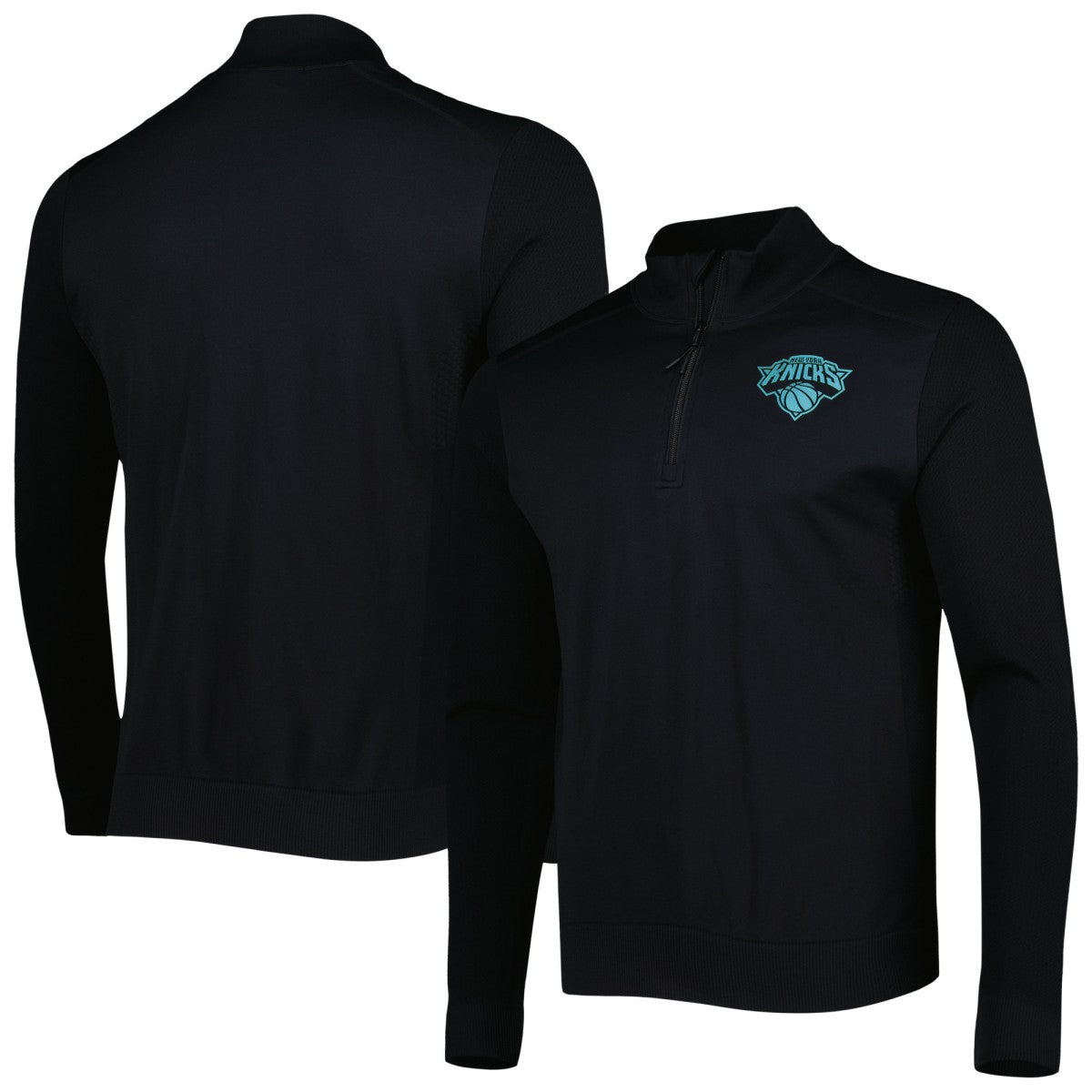 Black New York Knicks Levelwear Nano Engineered Knit Fabric Quarter-Zip Jacket | NBA