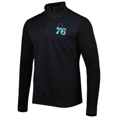 Black Philadelphia 76ers Levelwear Nano Engineered Knit Fabric Quarter-Zip Jacket | NBA