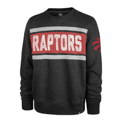 Heather Black Toronto Raptors '47 Tribeca Emerson Pullover Sweatshirt | NBA