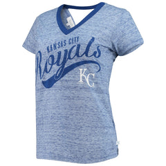 Kansas City Royals Touch Women's Hail Mary Back Wrap Space-Dye V-Neck T-Shirt - MLB T-shirts