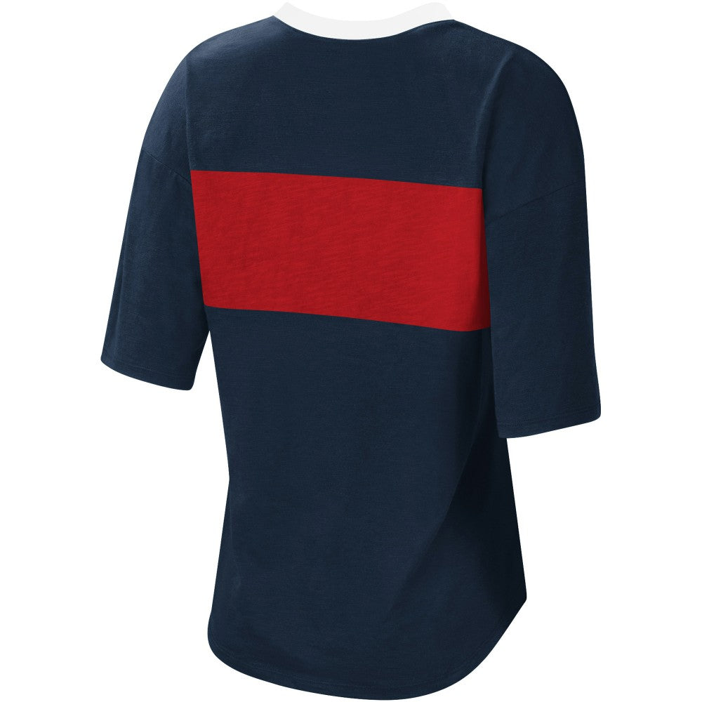 Minnesota Twins Touch Women's Lead Off Notch Neck T-Shirt - MLB T-shirts