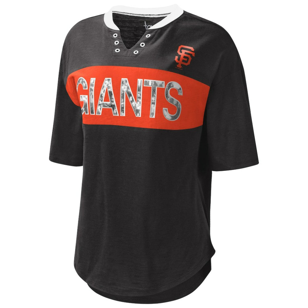 San Francisco Giants Touch Women's Lead Off Notch Neck T-Shirt - MLB T-shirts