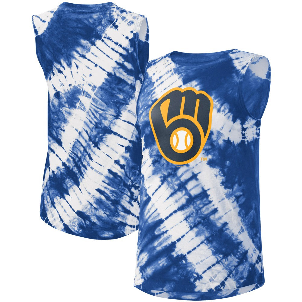 Milwaukee Brewers Touch Women's Money Ball Tie-Dye Tank Top - MLB Tanks