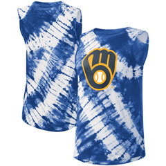 Milwaukee Brewers Touch Women's Money Ball Tie-Dye Tank Top - MLB Tanks