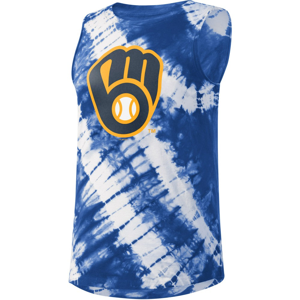 Milwaukee Brewers Touch Women's Money Ball Tie-Dye Tank Top - MLB Tanks