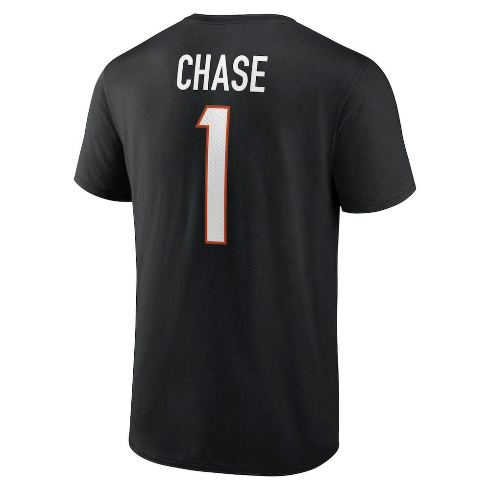 Cincinnati Bengals Ja'Marr Chase  Player Icon Name & Number T-Shirt | NFL Online