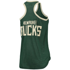 Hunter Green Milwaukee Bucks G-III Sports by Carl Banks Women's Showdown Scoop-Neck Racerback Tank Top | NBA