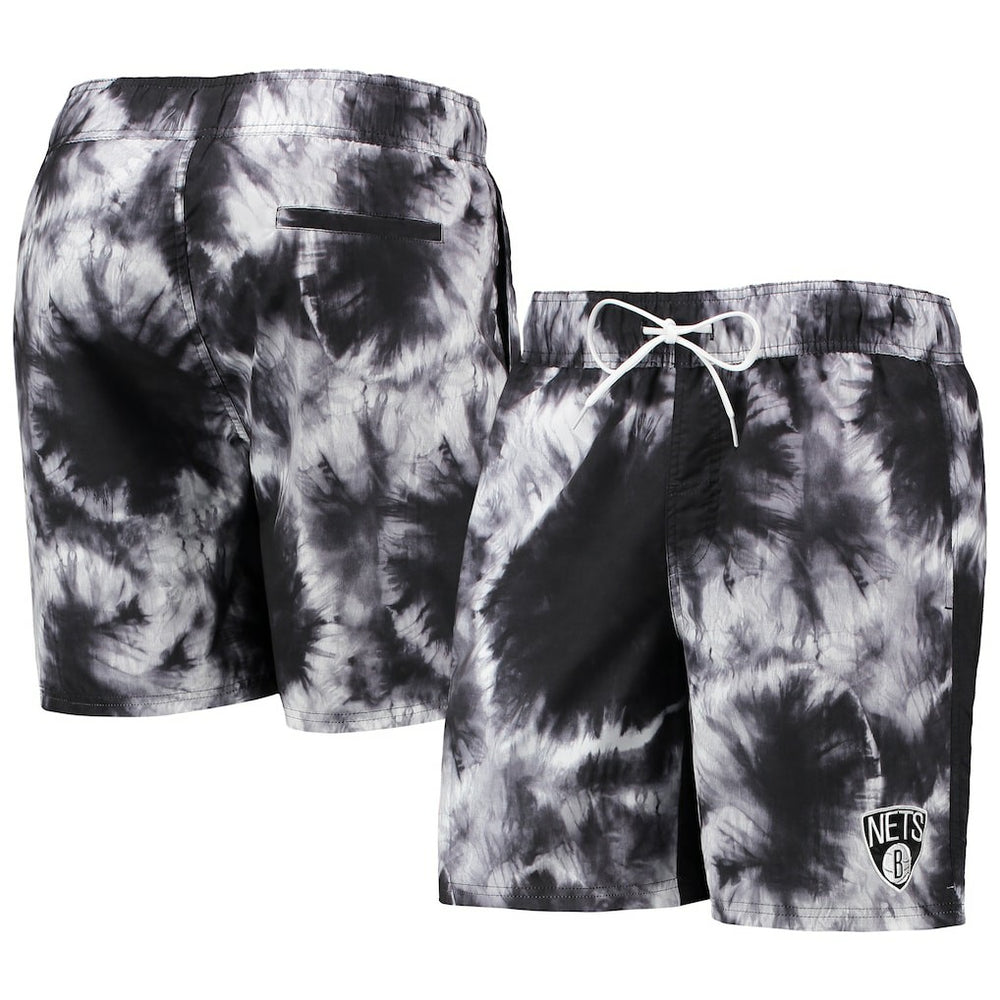 Black Brooklyn Nets G-III Sports by Carl Banks Splash Volley Swim Shorts | NBA