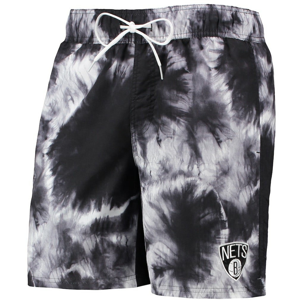 Black Brooklyn Nets G-III Sports by Carl Banks Splash Volley Swim Shorts | NBA