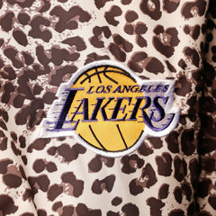 Leopard Los Angeles Lakers DKNY Sport Women's Gabriella Windbreaker Half-Zip Hoodie | NBA