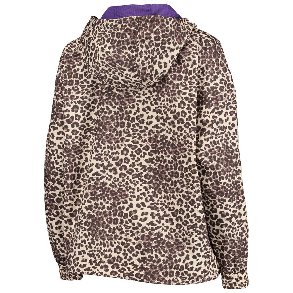 Leopard Los Angeles Lakers DKNY Sport Women's Gabriella Windbreaker Half-Zip Hoodie | NBA
