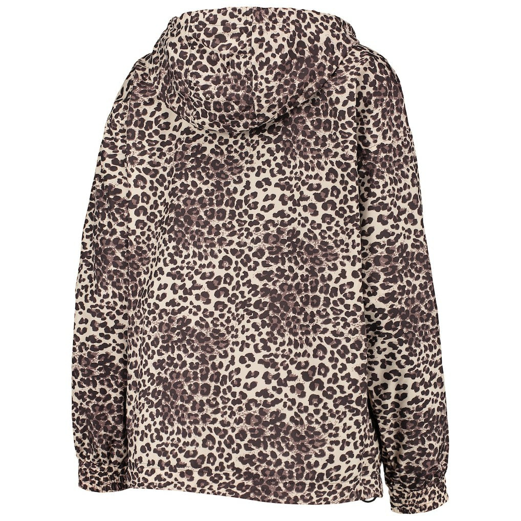 Leopard Philadelphia 76ers DKNY Sport Women's Gabriella Windbreaker Half-Zip Hoodie | NBA