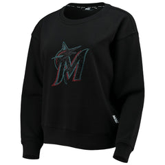 Miami Marlins DKNY Sport Women's Carrie Pullover Sweatshirt - MLB Pullover