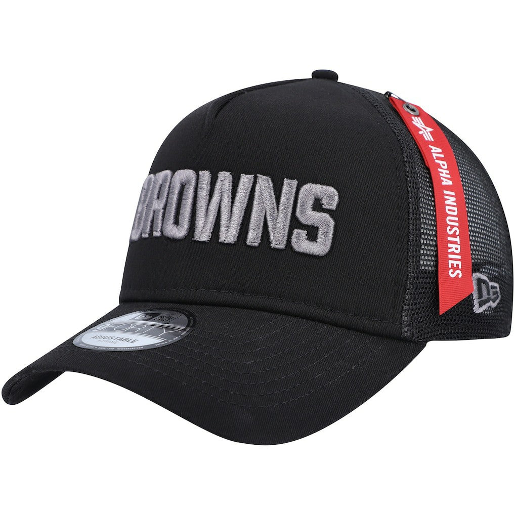 Cleveland Browns x Alpha Industries A-Frame 9FORTY Trucker Snapback Hat | NFL Near me