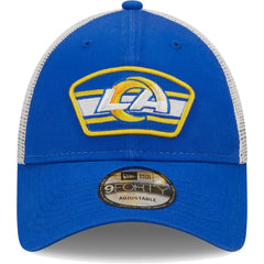 Los Angeles Rams Logo Patch Trucker 9FORTY Snapback Hat | NFL Sale