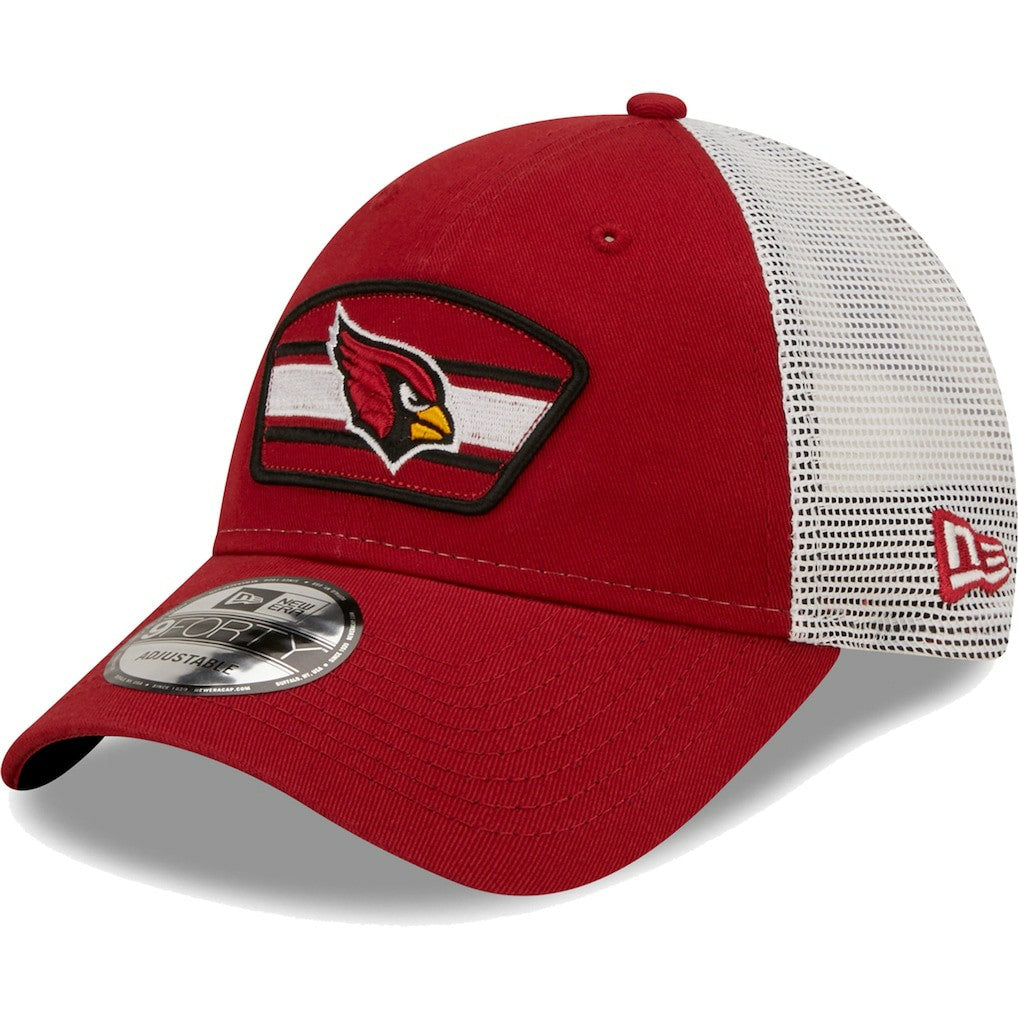 Arizona Cardinals Logo Patch Trucker 9FORTY Snapback Hat | NFL Hot