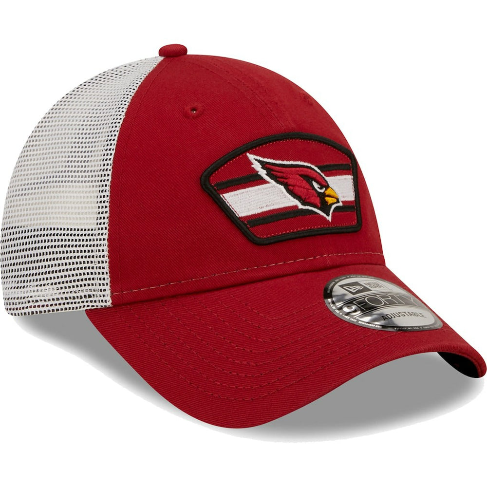Arizona Cardinals Logo Patch Trucker 9FORTY Snapback Hat | NFL Hot