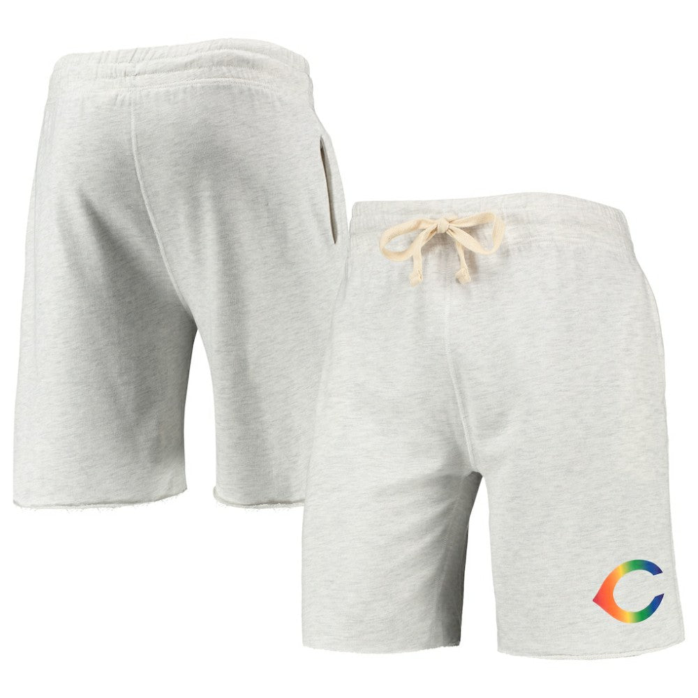 Cincinnati Reds Concepts Sport Mainstream Logo Terry Tri-Blend Shorts - MLB Shorts