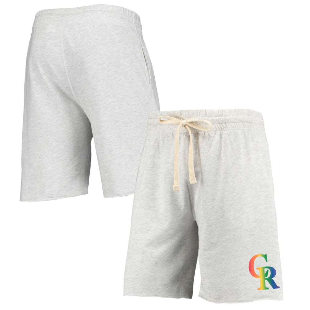Colorado Rockies Concepts Sport Mainstream Logo Terry Tri-Blend Shorts - MLB Shorts