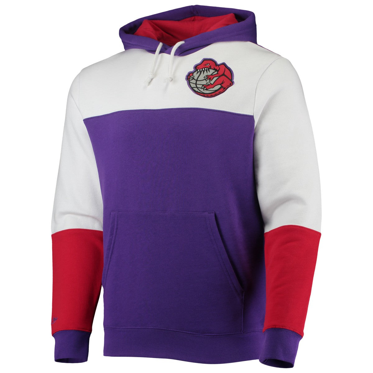 Purple Toronto Raptors Hardwood Classics Fusion 2.0 Colorblock Pullover Hoodie | NBA
