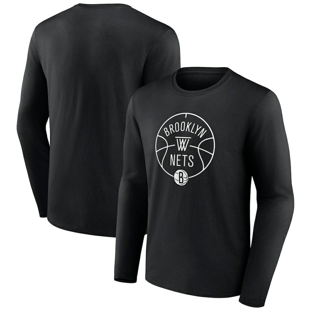 Black Brooklyn Nets Tip-Off Long Sleeve T-Shirt | NBA