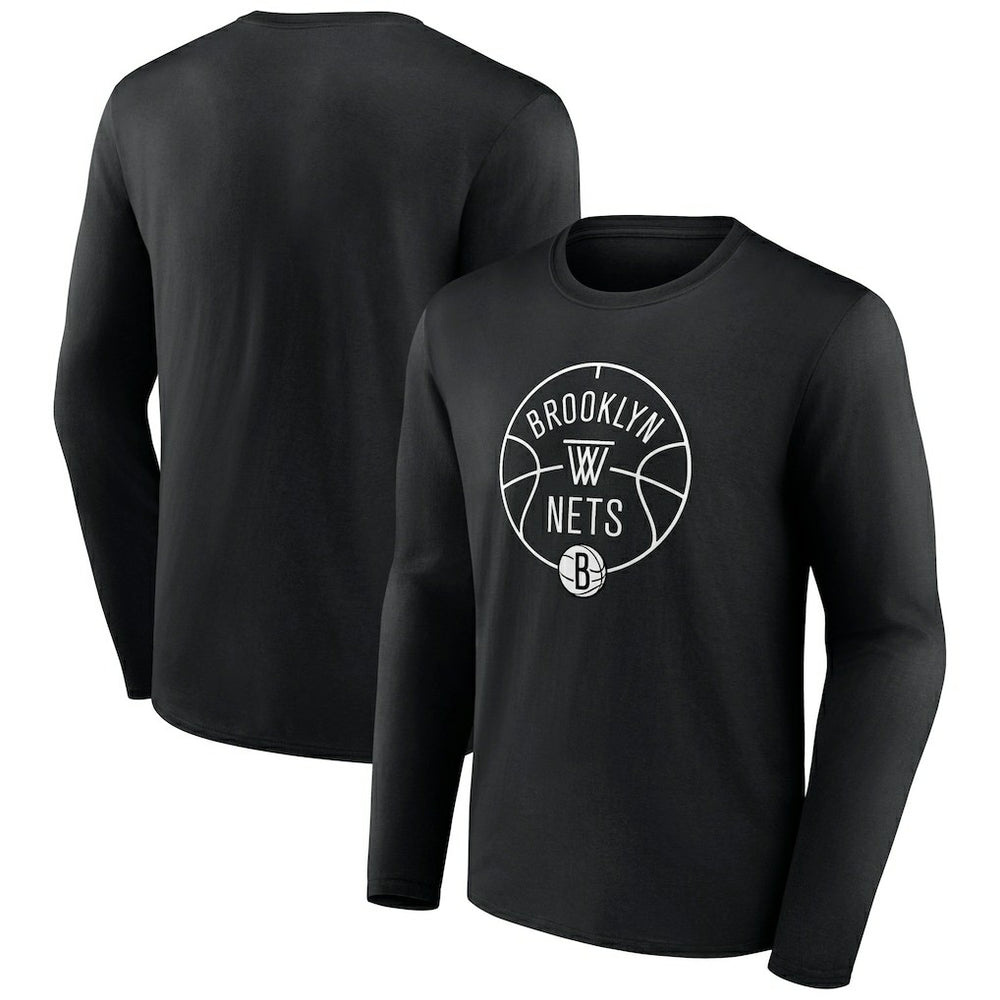 Black Brooklyn Nets Tip-Off Long Sleeve T-Shirt | NBA