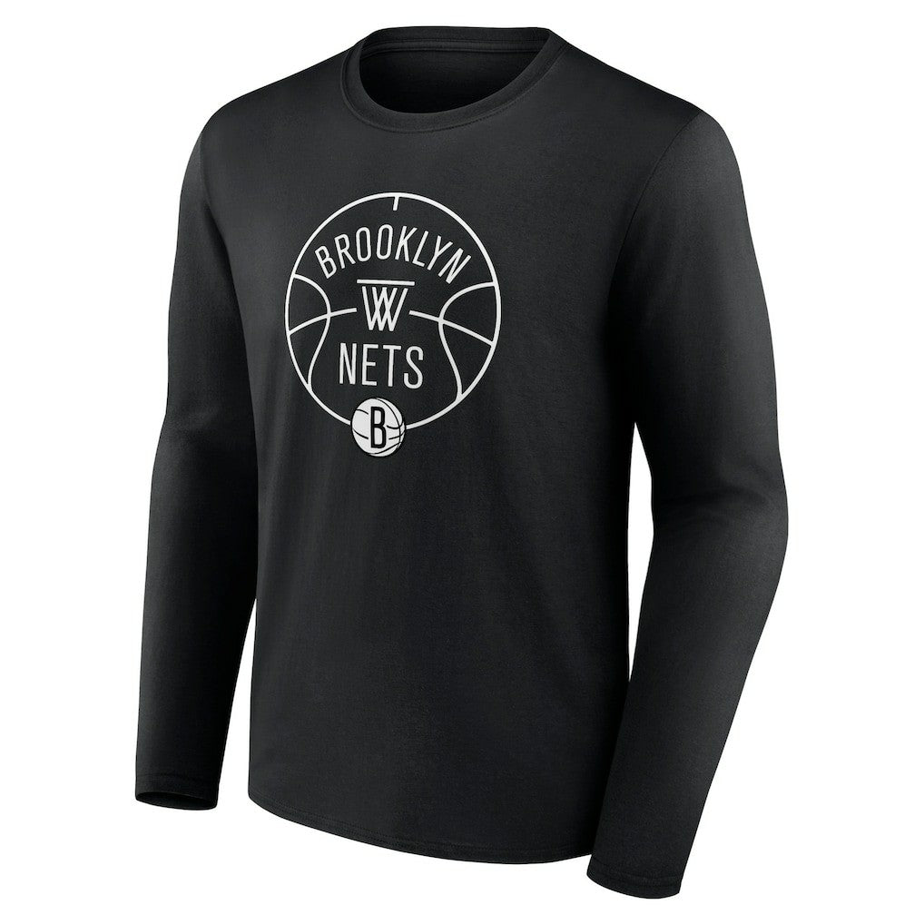 Black Brooklyn Nets Tip-Off Long Sleeve T-Shirt | NBA