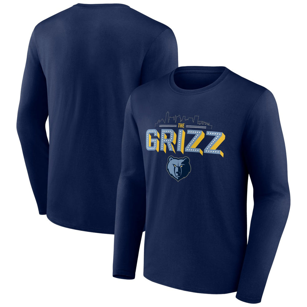 Navy Memphis Grizzlies Tip-Off Long Sleeve T-Shirt | NBA