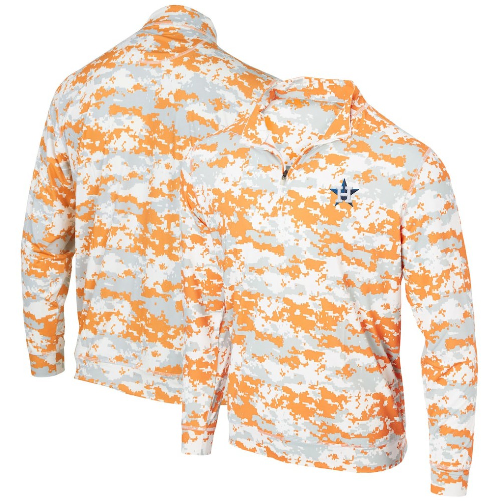 Houston Astros Digital Camo Performance Quarter-Zip Pullover Jacket - MLB Jackets