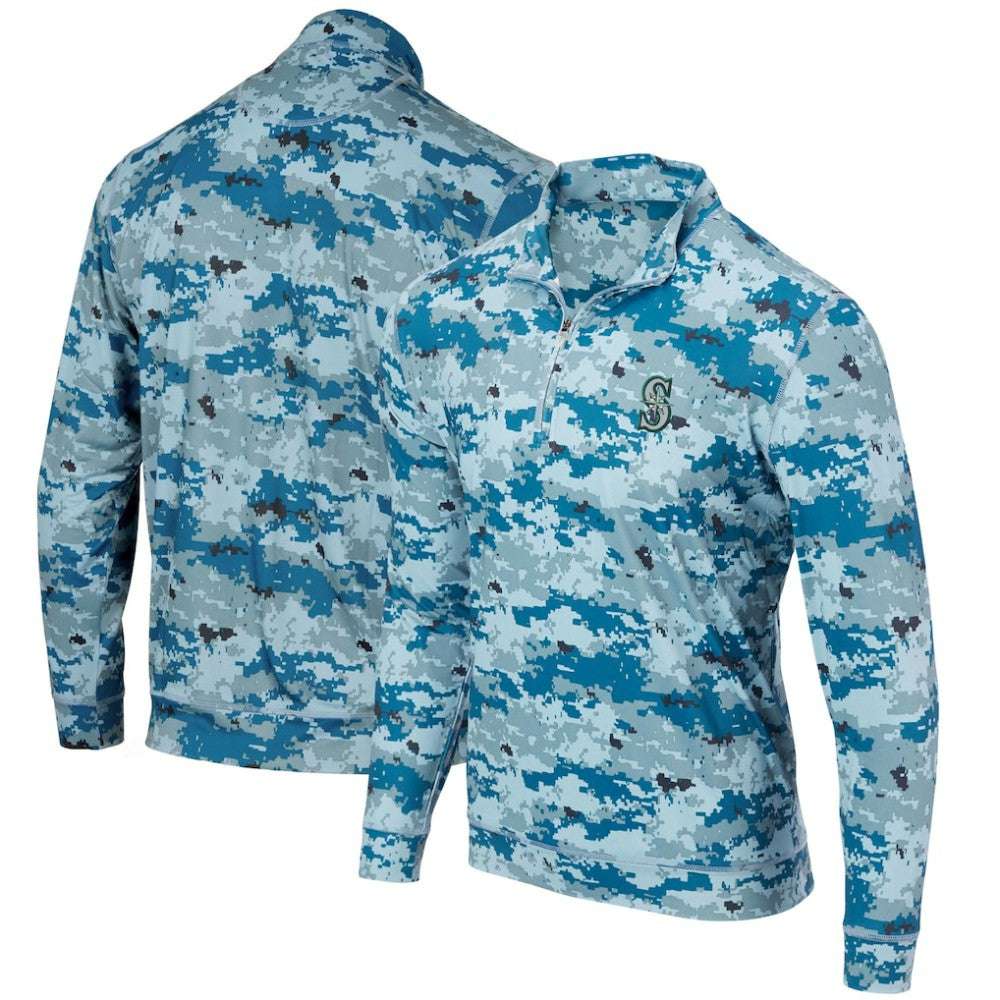 Seattle Mariners Digital Camo Performance Quarter-Zip Pullover Jacket - MLB Jackets