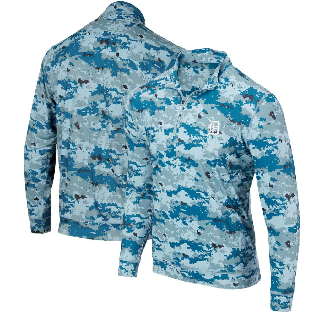 Detroit Tigers Digital Camo Performance Quarter-Zip Pullover Jacket - MLB Jackets