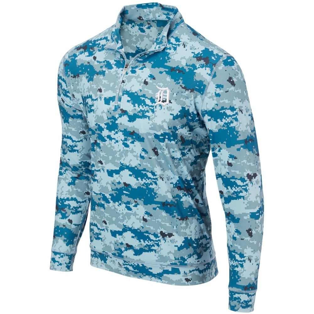 Detroit Tigers Digital Camo Performance Quarter-Zip Pullover Jacket - MLB Jackets