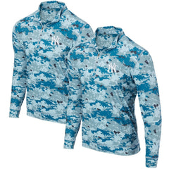 New York Yankees Digital Camo Performance Quarter-Zip Pullover Jacket - MLB Jackets
