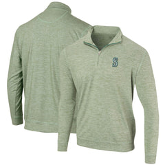 Seattle Mariners Peached Marled Yarn Quarter-Zip Pullover Jacket - MLB Jackets
