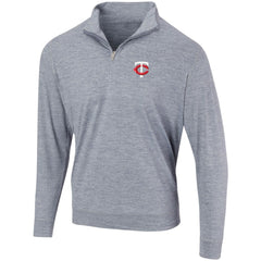 Minnesota Twins Peached Marled Yarn Quarter-Zip Pullover Jacket - MLB Jackets