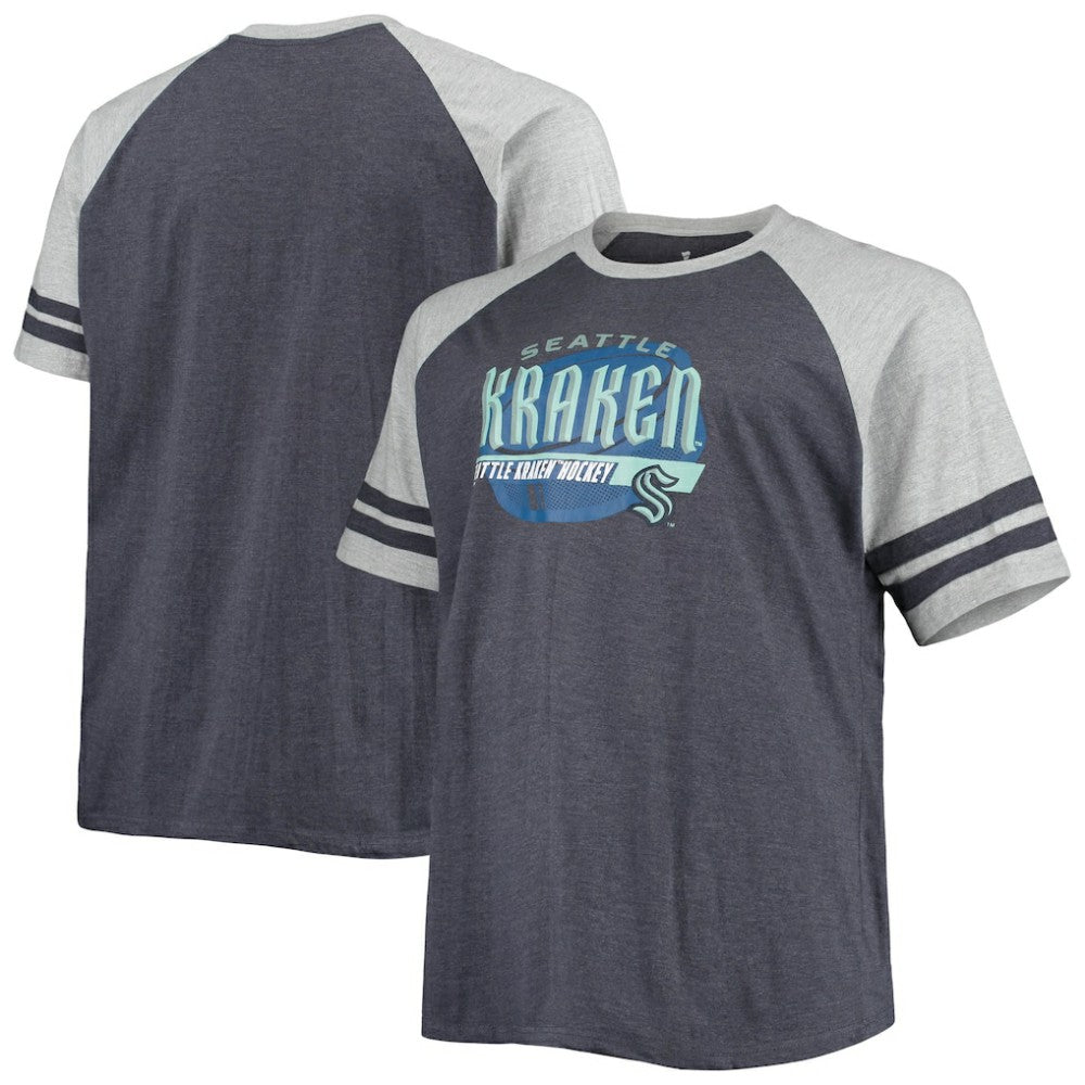 Seattle Kraken Big & Tall Raglan T-Shirt -  NHL T-shirts