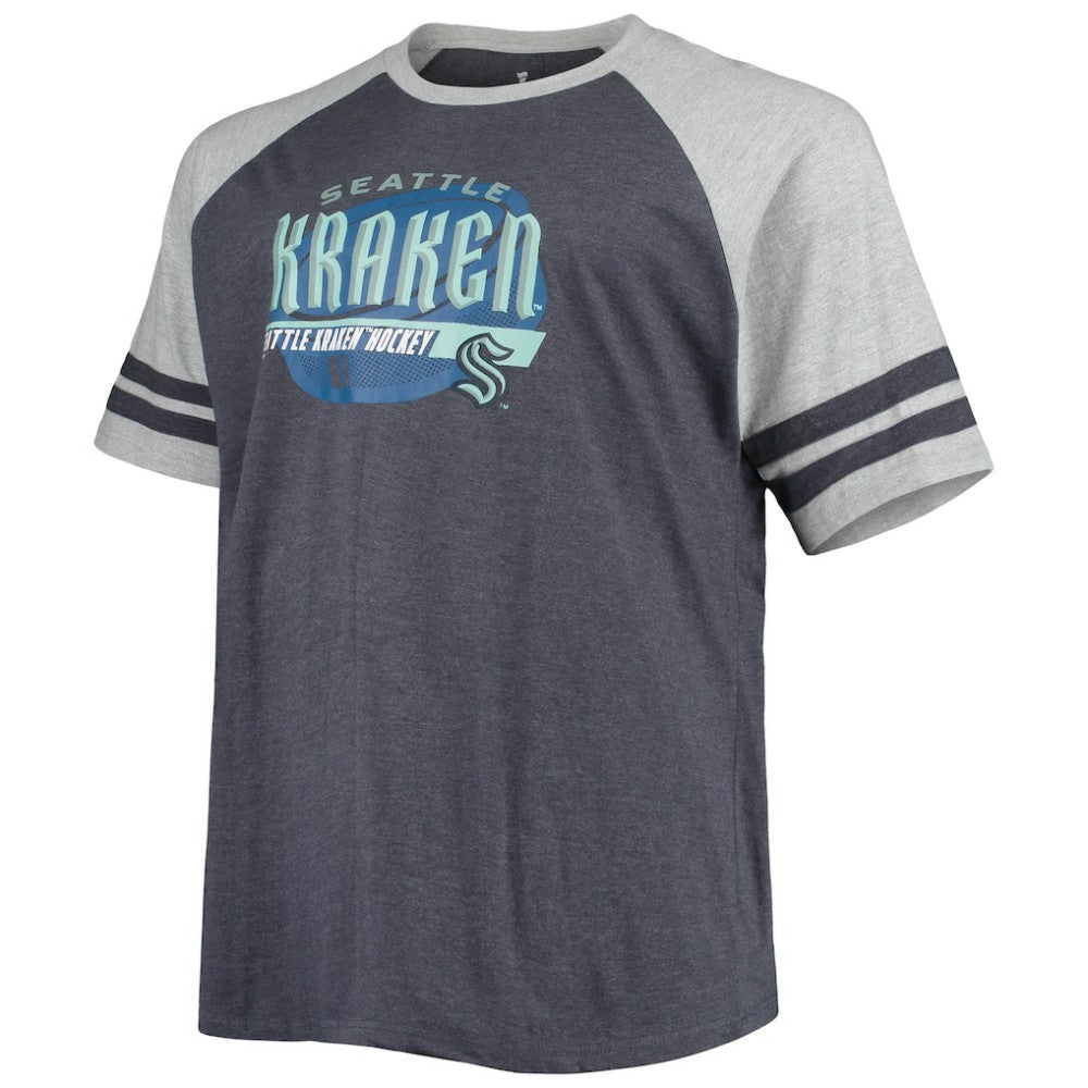 Seattle Kraken Big & Tall Raglan T-Shirt -  NHL T-shirts
