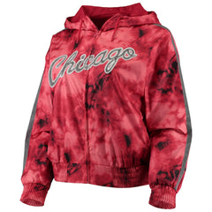 Red Chicago Bulls Women's Galaxy Sublimated Windbreaker Pullover Full-Zip Hoodie sale | NBA